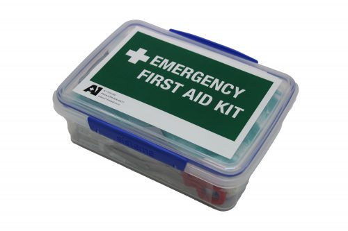 First aid kit with contents-closed