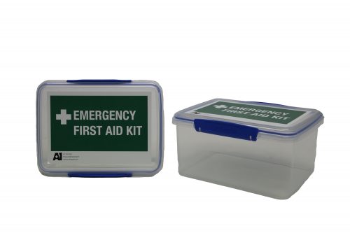empty container for premium first aid kit
