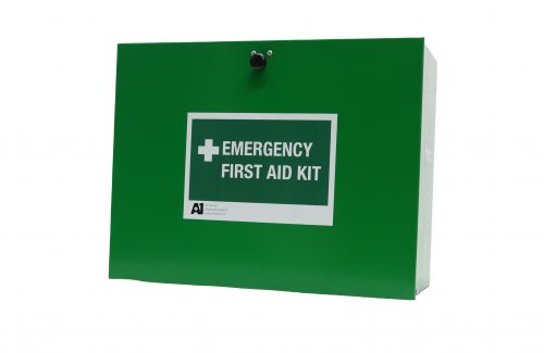 Metal Wall Cabinet First Aid Kit-closed