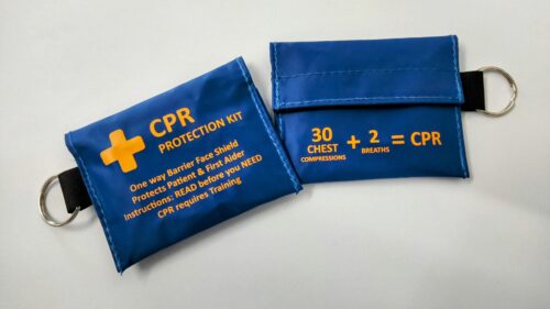 CPR Shield & Gloves in a Key Pouch