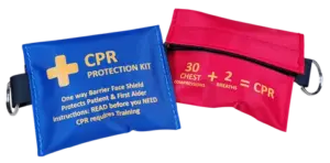 CPR Shield & Gloves in a Key Pouch